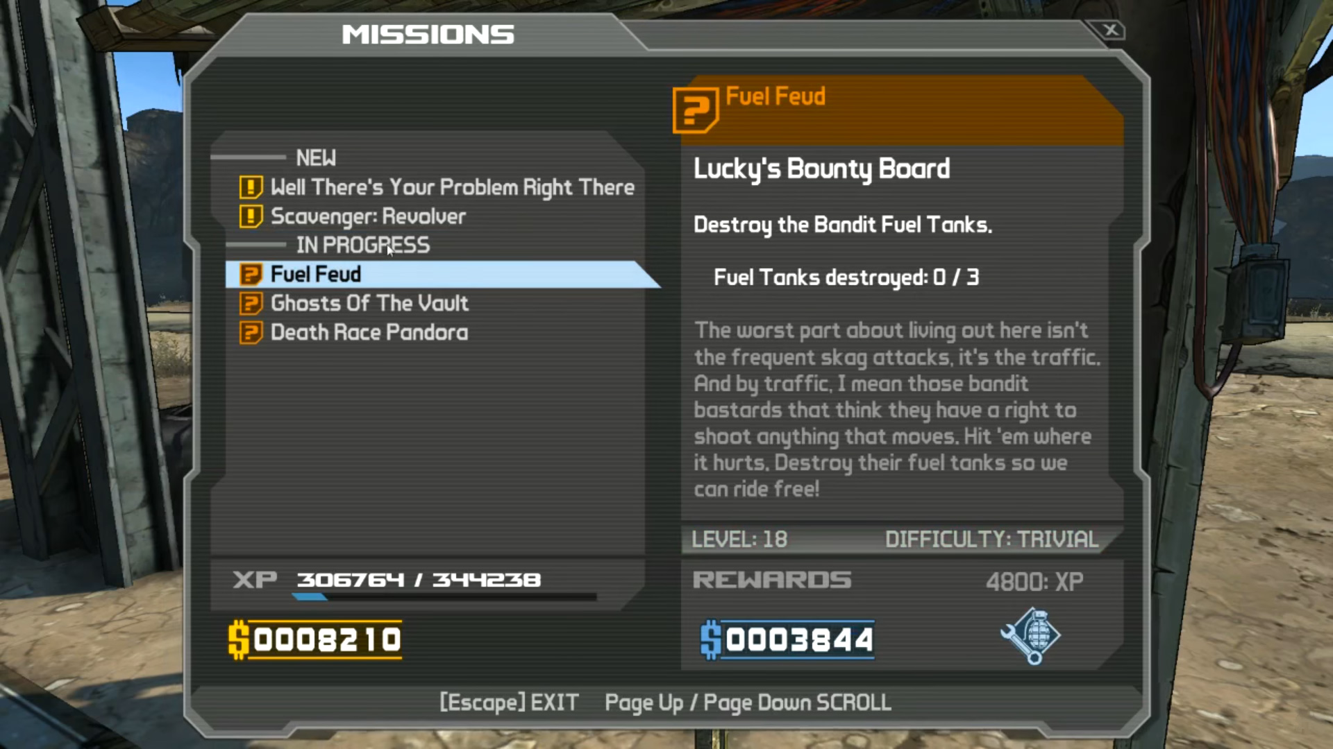 Borderlands Level Select