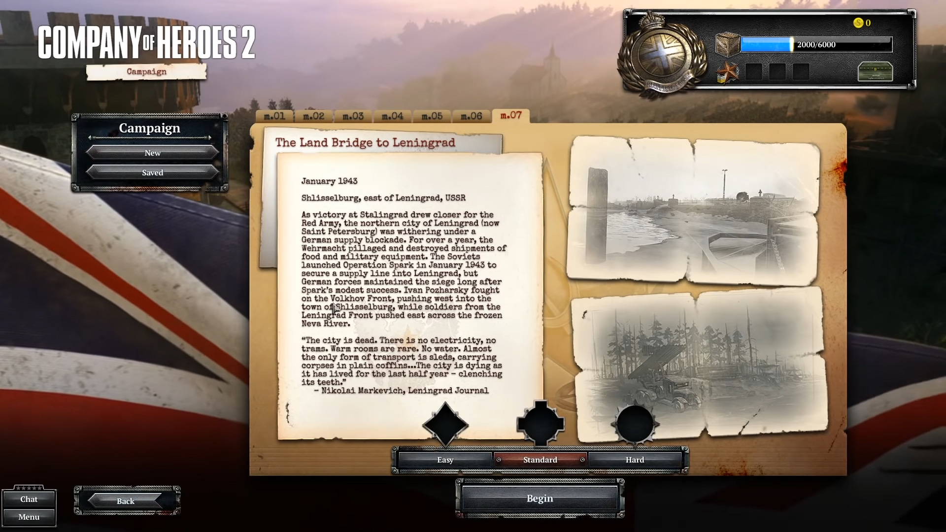 Company of Heros 2 Level Select