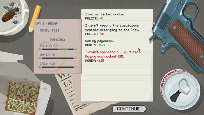 Beatcop Scores screen