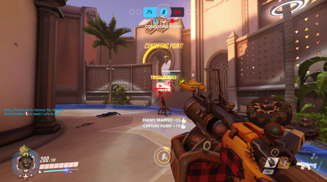 Overwatch getting score for trapping someone