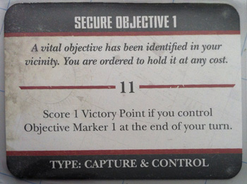 Warhammer 40k Secret Objectives