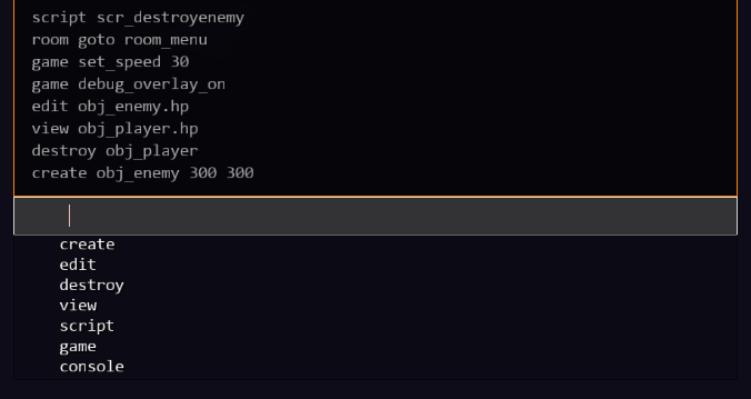 GameMaker Developer Console