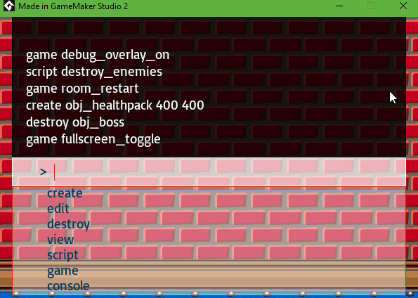 GameMaker Developer Console